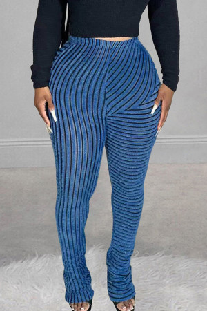 Blue Street Полосатые лоскутные брюки со средней талией в стиле пэчворк
