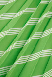 Grönt Casual Print Frenulum Turndown-krage Långärmade Klänningar