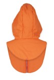 Vêtements d'extérieur décontractés unis patchwork avec fermeture éclair et col à capuche orange