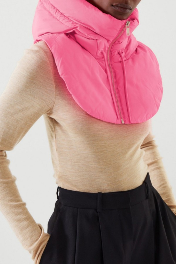 Rosarote, lässige, solide Patchwork-Oberbekleidung mit Reißverschluss und Kapuzenkragen