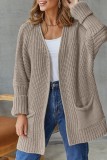 Rosa Casual Solid Patchwork Cardigan Ytterplagg