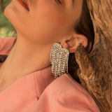 Silver Sexy Street Rhinestone Tassel Earrings