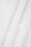 Bas blanc doux uni ajouré en Patchwork Frenulum, ample, taille moyenne, couleur unie