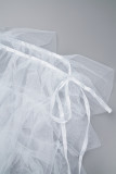 Белые повседневные однотонные однотонные юбки с разрезом в стиле пэчворк, обычные однотонные юбки с высокой талией