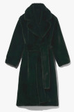Grön Casual Solid Cardigan Turndown-krage Ytterkläder
