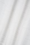 Calça branca casual sólida patchwork regular de cintura alta convencional de cor sólida