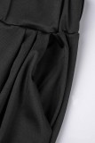 インクグリーン ファッション カジュアル ソリッド パッチワーク レギュラー ハイウエスト 従来のソリッドカラー ボトムス