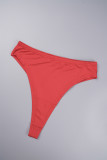 Robe rouge Sexy en Patchwork, perçage à chaud, dos nu, fente, col Oblique, sans manches