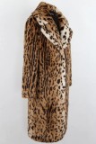 Casual vest met luipaardprint, kraag en bovenkleding