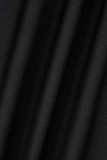 インクグリーン ファッション カジュアル ソリッド パッチワーク レギュラー ハイウエスト 従来のソリッドカラー ボトムス