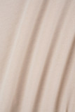 Kaki Casual Solid Basic Colletto con cappuccio Manica lunga Due pezzi