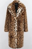 Leopardtryck Casual Cardigan Turndown-krage Ytterkläder