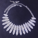 Collares de diamantes de imitación con perforación Flash en caliente de calle Sexy de plata