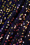 Цветные сексуальные однотонные платья с блестками в стиле пэчворк на тонких бретельках, обернутые юбки-платья