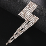 Collares de diamantes de imitación con taladro caliente de retazos sexy plateados