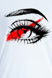 White Street Basis Eyes Printed Patchwork O Neck T-Shirts