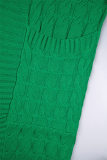 Casaco cardigã liso casual verde