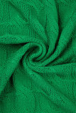 Casaco cardigã liso casual verde