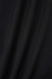 Черные сексуальные облегающие комбинезоны с застежкой-молнией и круглым вырезом