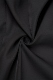 Capispalla casual con colletto risvoltato in cardigan solido color albicocca