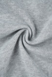 Borgonha casual sólido patchwork cordão bolso gola com capuz manga comprida três peças