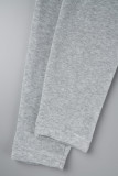 Borgonha casual sólido patchwork cordão bolso gola com capuz manga comprida três peças