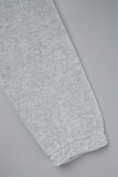 Preto casual sólido patchwork cordão bolso colarinho com capuz manga comprida três peças