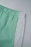 Pantaloni patchwork convenzionali a vita alta regolari a contrasto patchwork casual bordeaux