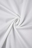 Белые повседневные лоскутные платья с длинными рукавами и контрастным круглым вырезом в стиле пэчворк