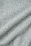 ブルー カジュアル ソリッド パッチワーク ドローストリング ポケット ジッパー フード付き襟 長袖 XNUMX 枚