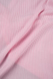 ピンクのセクシーなカジュアルソリッドバックレススパゲッティストラップトップス
