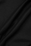 Бордовый Повседневный Однотонный Пэчворк Карман на завязках Воротник с капюшоном Длинный рукав Из двух частей