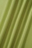 Olivgrön Casual Print Paljetter Patchwork O Neck Ytterkläder