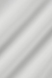 ホワイト ヴィンテージ エレガント ソリッド 中空アウト パッチワーク バックル タートルネック プラス サイズ XNUMX 個