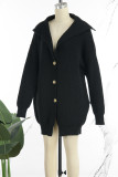 Apricot Casual Solid Patchwork Buckle Hooded Collar Outerwear