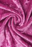 Rose violet décontracté solide dos nu Spaghetti sangle sans manches robe robes