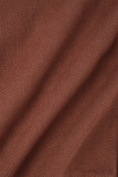 Jean skinny taille haute rouge rouille avec poche à blocs de couleurs et fermeture éclair