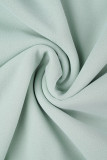 Robe longue décontractée vert clair, couleur unie, patchwork, dos nu, col en V