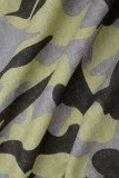 Capispalla mimetica casual con colletto cardigan con cerniera stampa patchwork con stampa mimetica