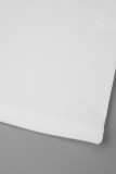 Weiß Casual Solid Basic O-Ausschnitt Kurzarm Zweiteiler