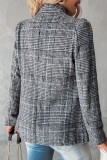 Prendas de abrigo cárdigan liso con estampado informal gris negro