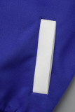 Due pezzi manica lunga con fibbia casual tinta unita blu