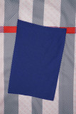 Capispalla con colletto cardigan tascabile patchwork marrone con stampa stradale