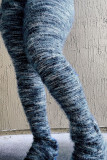 Pantalones de patchwork con diseño de bloques de color y corte de bota de cintura media de Grey Street