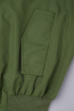 Green Street – deux pièces avec poches et bretelles croisées, fermeture éclair, col rond, manches longues, couleur unie