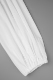 White Street – robe longue à col rond, couleur unie, ajourée, Patchwork, ouverture haute