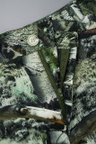 Pantalon de poche en Patchwork imprimé rue, vert armée, boutons, fermeture éclair, ample, taille basse, jambes larges, imprimé complet