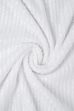 Silvergrå Casual Patchwork paljetter O-hals långärmade klänningar