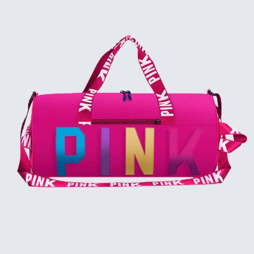 Pink Casual Simplicity Letter Zipper Bags
