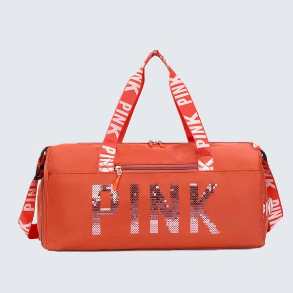 Повседневные простые сумки с буквами и пайетками кирпично-красного цвета